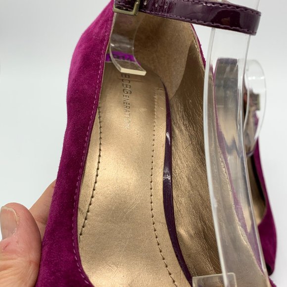 BCBGeneration Fuchsia Suede Ankle Strap Heels - Picture 10 of 10